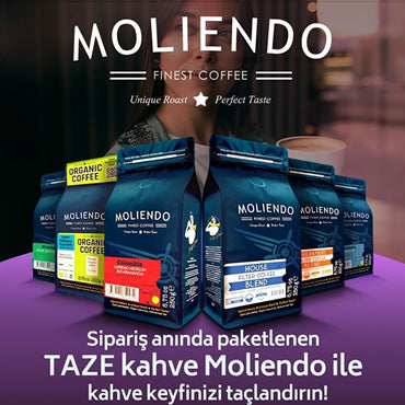 Moliendo Amalfi Espresso Blend Coffee Beans - Bourbon Type, Rich Flavor Profile, 250g
