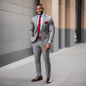 HANDSOME Formal Plus Size Men's Suit Jacket Business Suit