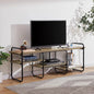 Modern Gray Wood and Metal Entertainment Center TV Stand for TV up to 65-inch