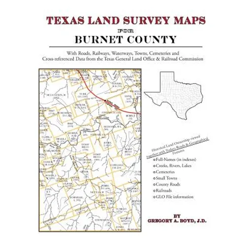 Texas Land Survey Maps for Burnet County - Paperback