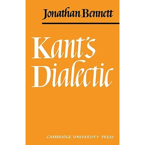 Kants Dialectic - Paperback