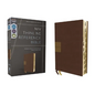 Niv, Thinline Reference Bible (Deep Study at a Portable Size), Leathersoft, Brown, Red Letter, Thumb Indexed, Comfort Print - Imitation Leather