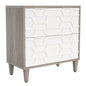 Modern Grey/White Wood 2 Drawer Filing Cabinet Printer Stand