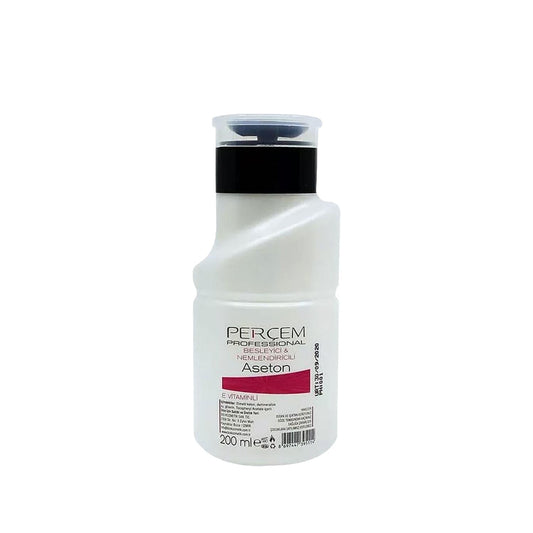 Perçem E Vitaminli Aseton 225ml Nail Polish Remover with Pump Dispenser - Moisturizing Nail Care