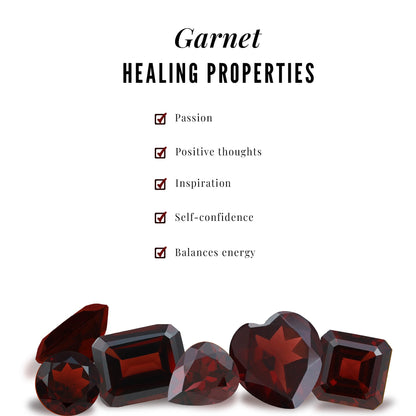 4 Carat Heart Shape Garnet Solitaire Pendant Necklace