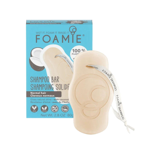 Foamie Shake Your Coconuts Shampoo Bar - Coconut-Based, Sustainable, 80g