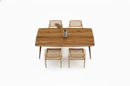Edge Glued Hardwood Dining Table - Solid Kitchen Table