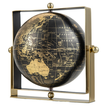Geographic 6/ 8/ 10 Inch World Globe with Clear Printing and Square Frame