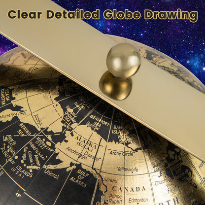Geographic 6/ 8/ 10 Inch World Globe with Clear Printing and Square Frame