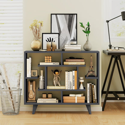 Geometric Bookcase with Anti-Tipping Kit and Storage Shelving Unit