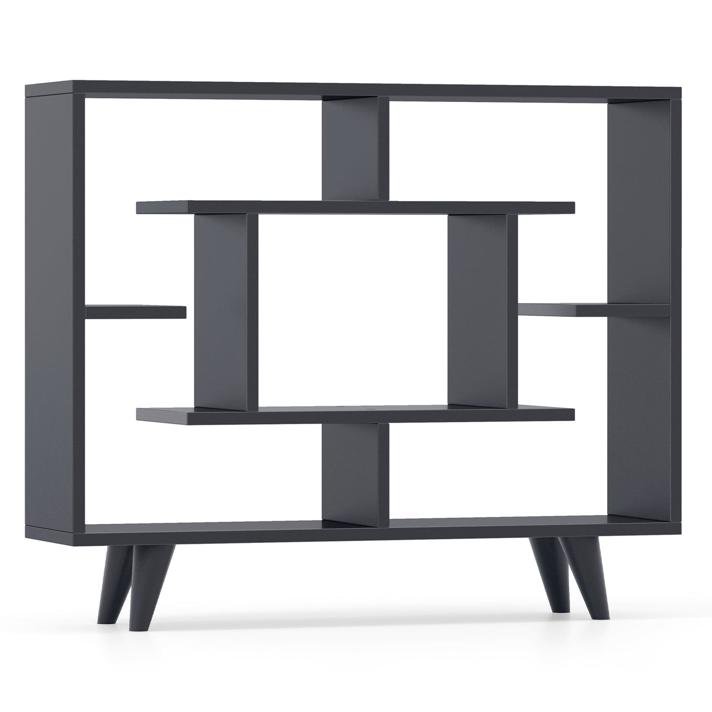Geometric Bookcase with Anti-Tipping Kit and Storage Shelving Unit