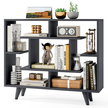 Geometric Bookcase with Anti-Tipping Kit and Storage Shelving Unit