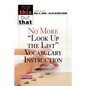 No More Look Up the List Vocabulary Instruction - Paperback