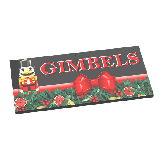 "Gimbels" Store Billboard  - Christmas "Elf" - Custom Printed - Made Using LEGO® Parts