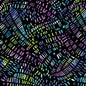 Go with the Flow Mosaic Flow Black/Multi Cotton 44"/45" Fabric Per Yard