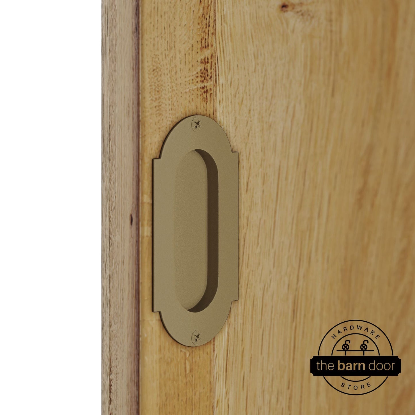Barn Door Full Radius with Wings Flush Pull