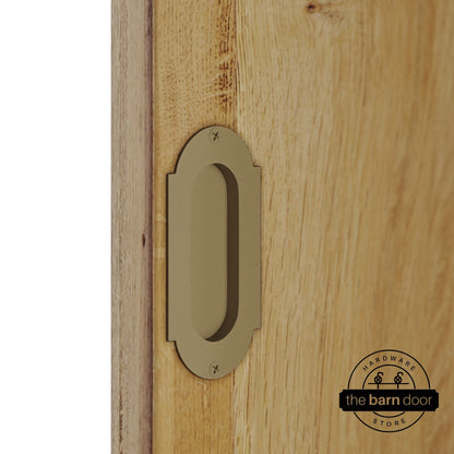 Barn Door Full Radius with Wings Flush Pull