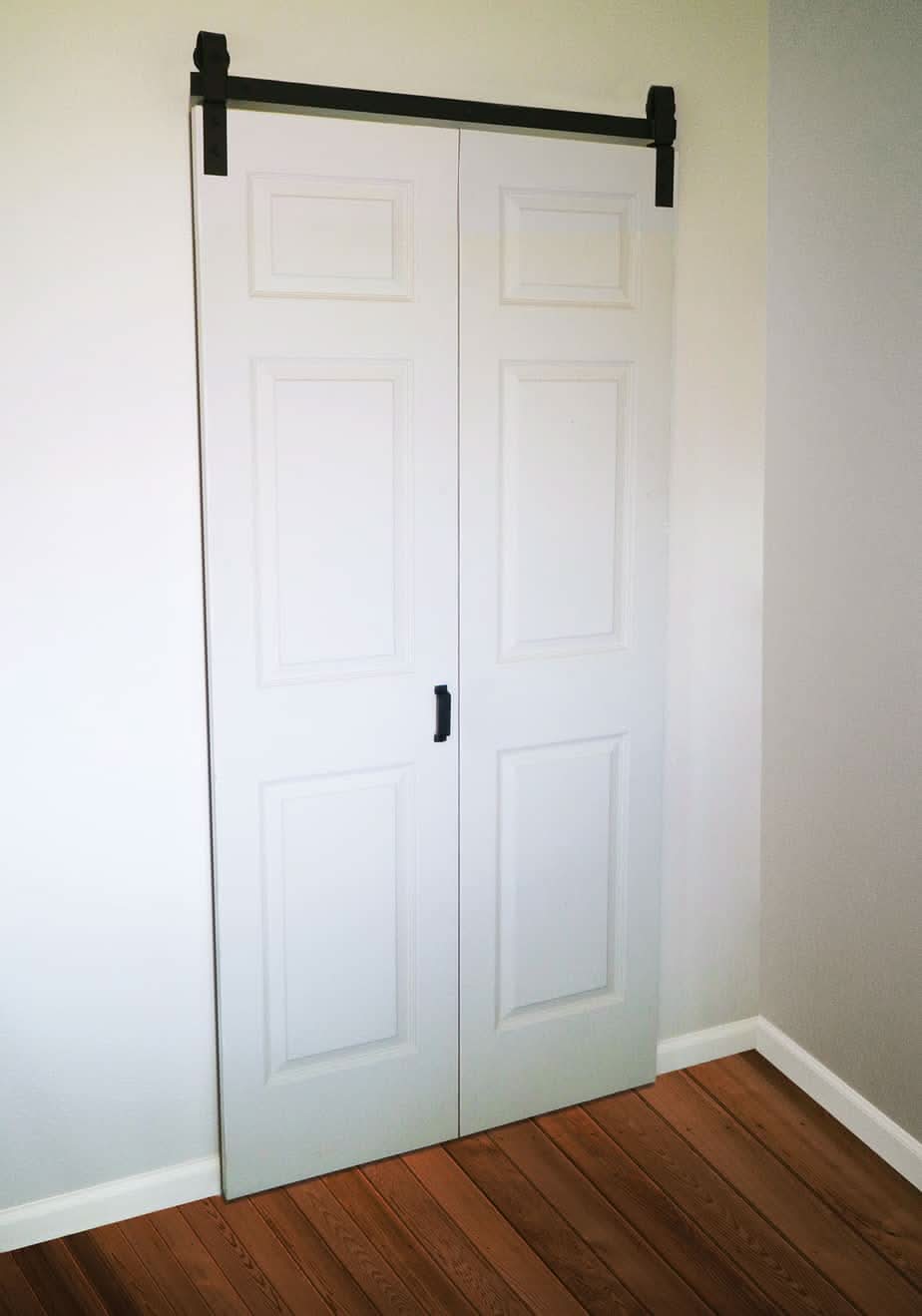 Classic J-Strap Bifold Barn Door Hardware Kit | 2 Door Kit