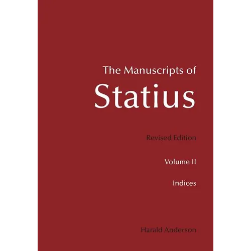 The Manuscripts of Statius: Indices - Paperback