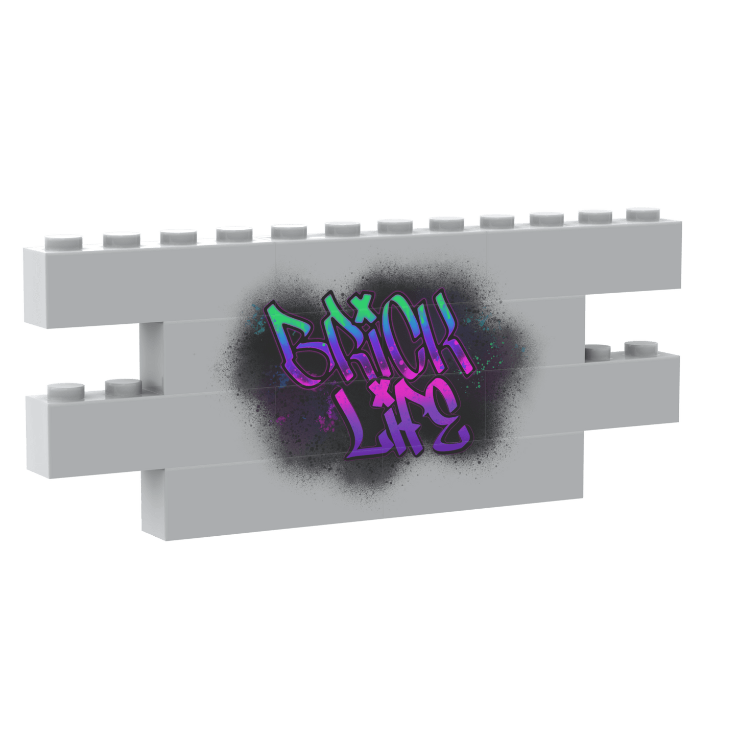 Graffiti Wall - Custom Printed Minifig Scale - Made using LEGO® bricks