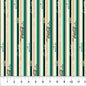 Green Strips Coca-Cola Cotton 44"/45" Fabric Per Yard