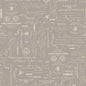 Grey Charcoal Bee Script Cotton Wideback Fabric per yard