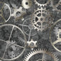 Grey Gears Wideback Cotton Fabric