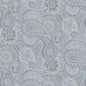 Grey Large Paisley Paradise Wideback Fabric per yard