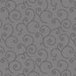 Grey Scroll Cotton Wideback Fabric per yard