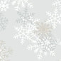 Grey Snowflakes Wideback Cotton Fabric per yard