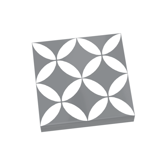 Gray and White Tile for Floor and Wall - Custom Printed - Made Using a LEGO® Part