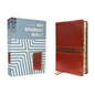 Niv, Student Bible, Leathersoft, Brown, Thumb Indexed, Comfort Print - Imitation Leather