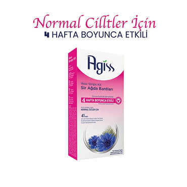 Agiss Hair Removal Wax Strips: Body, Face, Bikini & Underarm - 41 Strips for Normal Skin - Long Lasting Smoothness