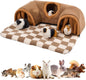 Guinea Pig Tunnel Bed Hideout Plush Tube Small Animal Rabbit Hamster