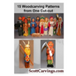 15 Woodcarving Patterns from One Cut Out - Paperback