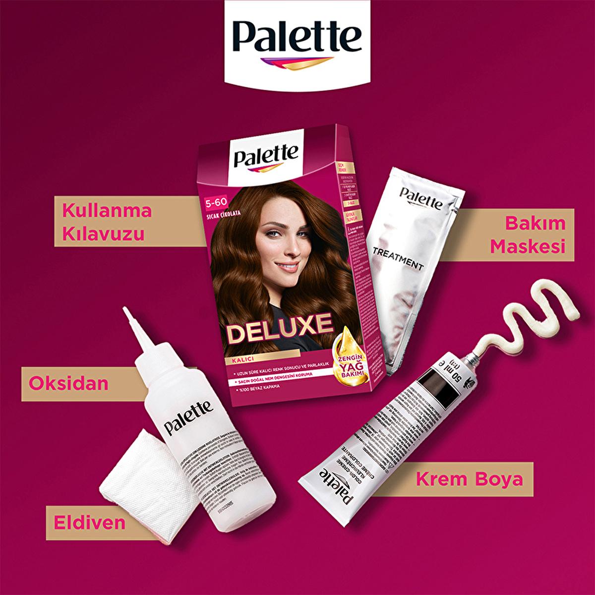 Palette Deluxe Warm Chocolate Hair Dye 5-60 - Long-Lasting, Nourishing Hair Color