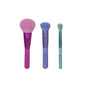 Nascita Professional 3-Piece Makeup Brush Set - Soft Natural-Synthetic Bristles for Flawless Application