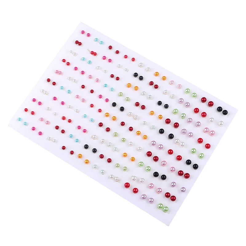 100pairs Acrylic Crystal Heart Star Moon Small Stud Earrings Set for