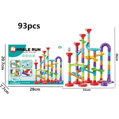 Marble Run Race Track Building Blocks 3D Maze Toy
