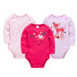 3/6 PCS Kavkas Cotton Baby Bodysuit Long Sleeve Set for Newborn Boys & Girls 0–12 Months