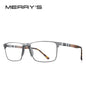 MERRYS DESIGN Men’s Titanium Glasses – Ultralight Square Prescription Frame