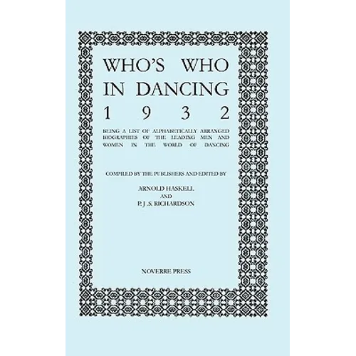 Who's Who in Dancing 1932 - Hardcover