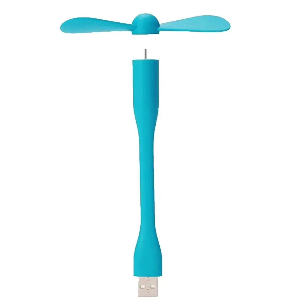 USB Mini Portable Fan – Flexible Neck, Plug & Play, for Laptop & Smartphone (Random Color)