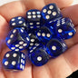 10-Pack 14mm (0.55 in) Transparent Acrylic Dice Rounded Corner Multi-Color Game Dice
