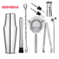 Stainless Steel Boston Cocktail Shaker — 18.6oz (550ml) & 25.4oz (750ml) Martini Mixer for Home Bar & Bartenders