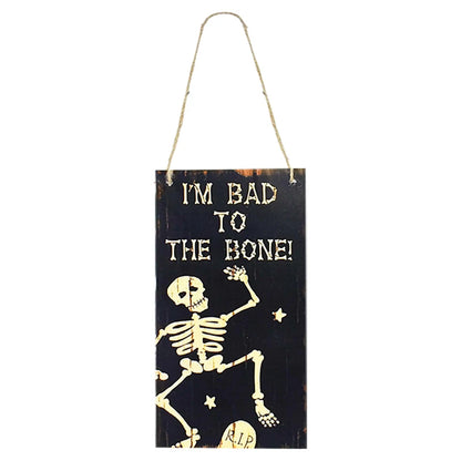 Halloween Wooden Ornament Pendants – Pumpkin, Ghost & Trick or Treat Hanging Signs for Home, Door & Party Decoration – 24 Designs