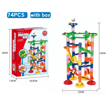 Marble Run Race Track Building Blocks 3D Maze Toy
