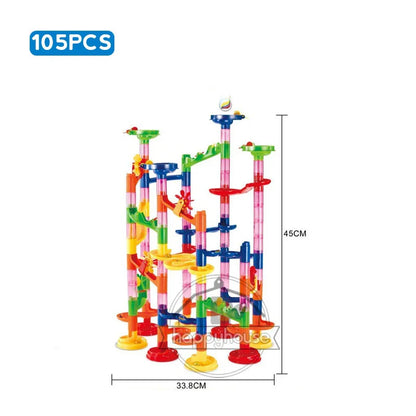 Marble Run Race Track Building Blocks 3D Maze Toy