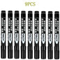 Permanent Paint Marker Pens 3/9-Pack – Waterproof Black Oil-Based, Quick-Drying for Tire, Metal, Glass, Plastic