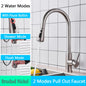 Chrome Deck-Mounted Pull-Out Kitchen Faucet - Single-Handle Single-Hole Mixer Tap with Ceramic Valve & Stream Sprayer